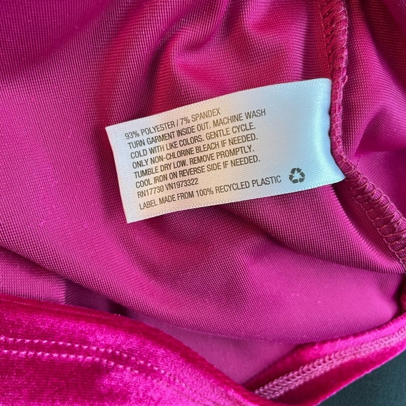 Fuchsia Crushed Velvet Dress - Picture 6 of 14